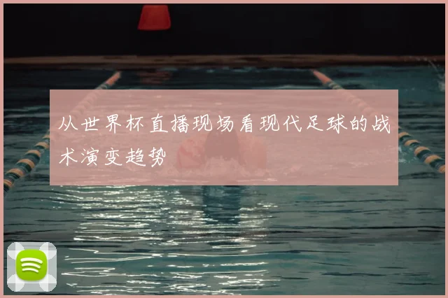 从世界杯直播现场看现代足球的战术演变趋势